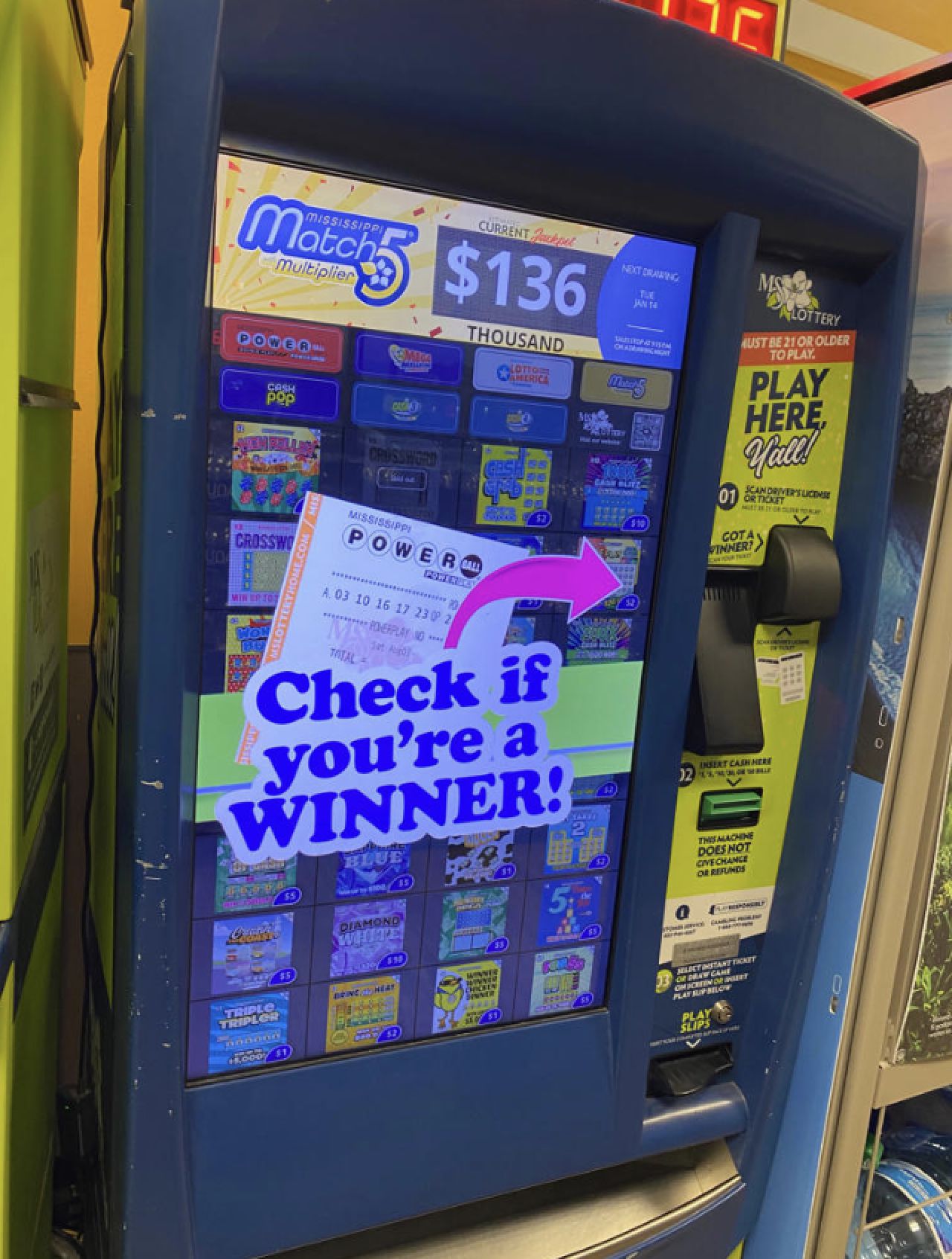 Mississippi Lottery Results for March 15, 2026: Match 5, Cash 3, Cash 4, Cash Pop Winning Numbers