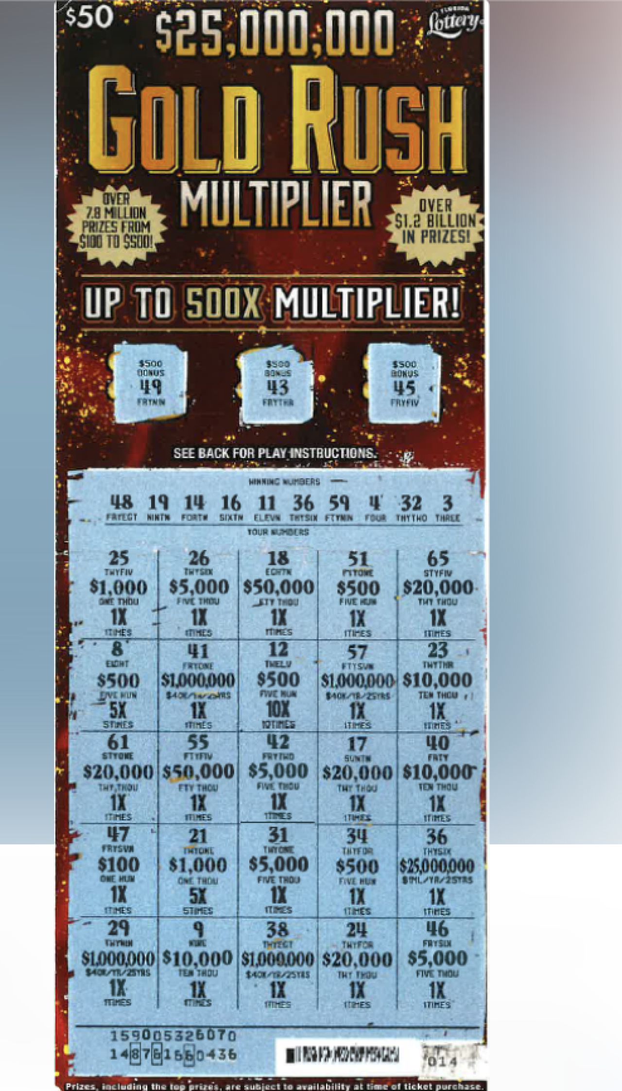 Miami Man Wins $25M Gold Rush Multiplier Scratch-Off Jackpot in Florida