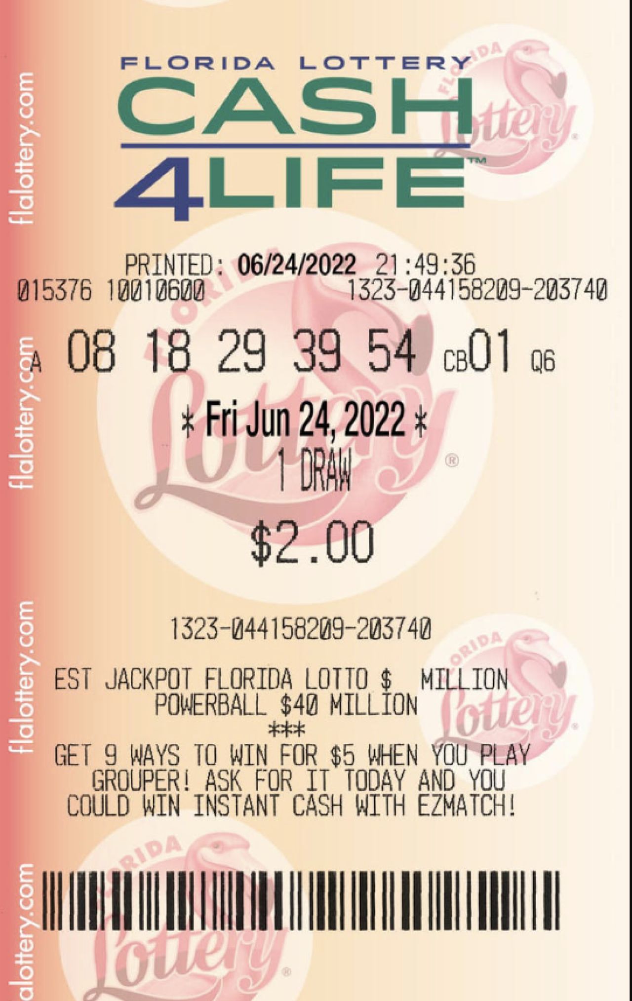 One Ticket, Lifetime Payout: Florida Cash4Life Win on December 30
