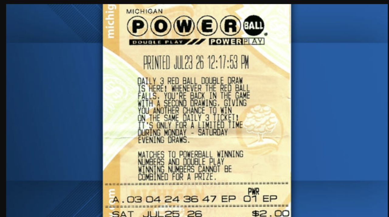 Northern Michigan Man Wins $1 Million Powerball Prize With Winning Ticket