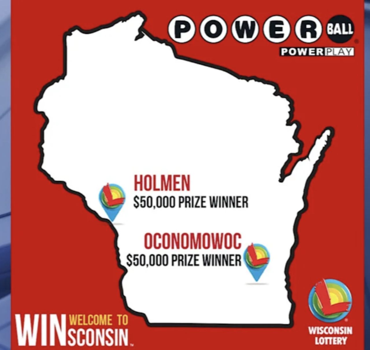 Wisconsin Powerball Players Win $50,000 Each in August 12 Drawing